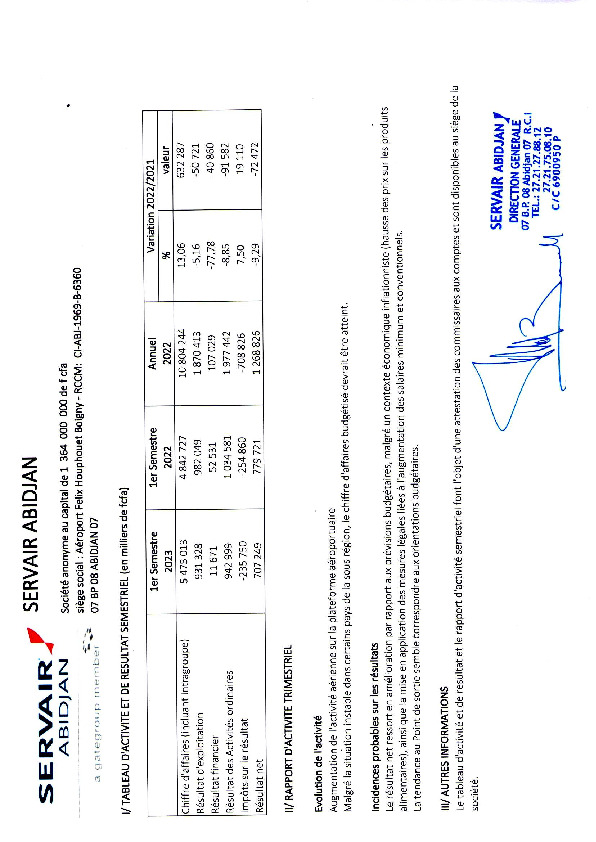 baisse-de-929-du-resultat-net-de-la-societe-servair-abidjan-au-premier-semestre-2023