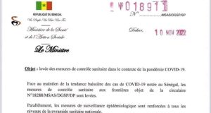 Covid19 : Levée des mesures de contrôle sanitaire aux frontières