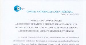 Thiénaba et Yoff: le Conseil national du laïcat rend hommage aux défunts khalifes