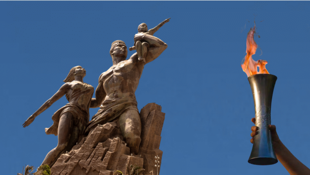 flamme Olympique à Dakar,